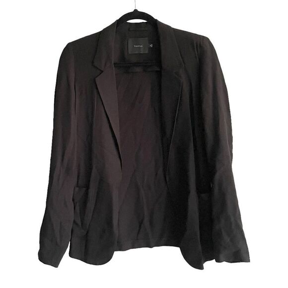 ARITZIA Talula Kent Lightweight Open Front Long Sleeve Blazer Jacket Black 00 - Picture 1 of 6